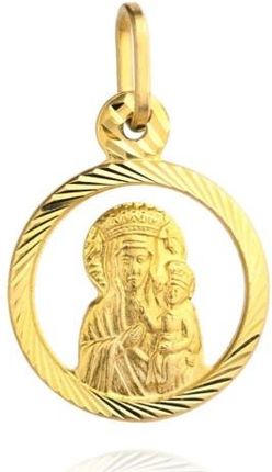 Gese Medalik Złoty Matka Boska Z Dzieciątkiem Jezus Diamentowe Koło Pr. 585 Zawieszka (Gramatura: 0.56)
