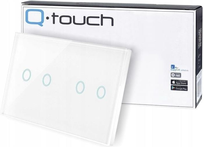 Qtouch Włącznik Światła Dotykowy Szklany Duży Panel 2+2 - Opinie i ceny ...