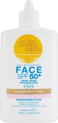 Bondi Sands Spf 50+ Fragrance Free Tinted Face Fluid Tonujący Krem Ochronny Do Twarzy Spf 50+ 50 Ml