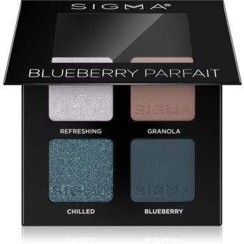 Sigma Beauty Quad Eyeshadow Palette Paleta Cieni Do Powiek Odcień Blueberry Parfait 4 G