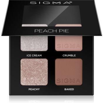 Sigma Beauty Quad Eyeshadow Palette Paleta Cieni Do Powiek Odcień Peach Pie 4 G