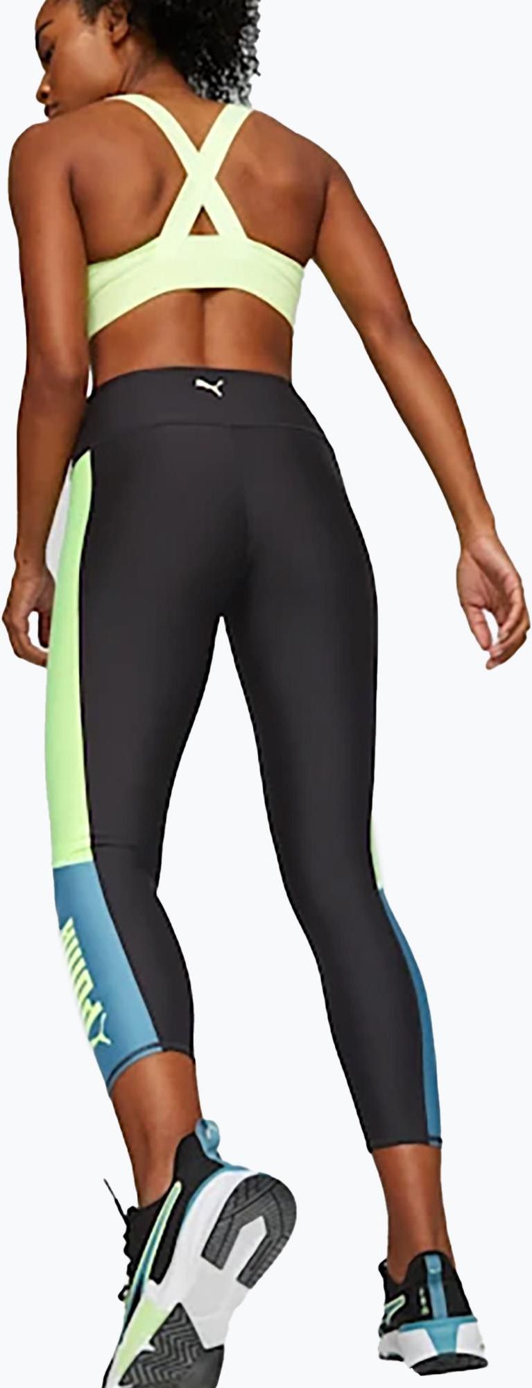 Puma Fit Eversculpt Color Block HW 7/8 Tight Black-Speed Green