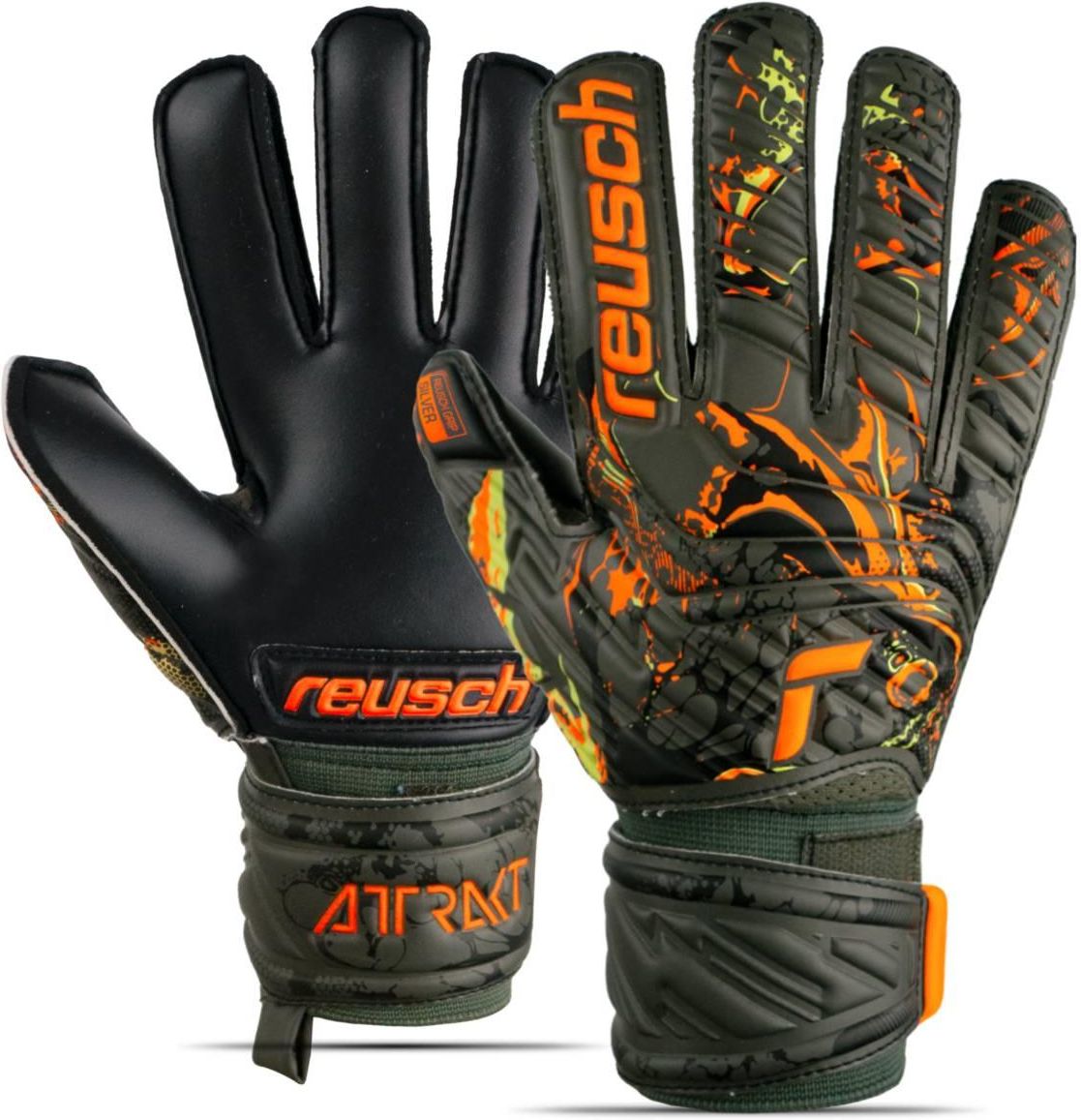 REUSCH guanti portiere bimbo ATTRAKT SILVER JUNIOR 5472215 4411 BLU ma