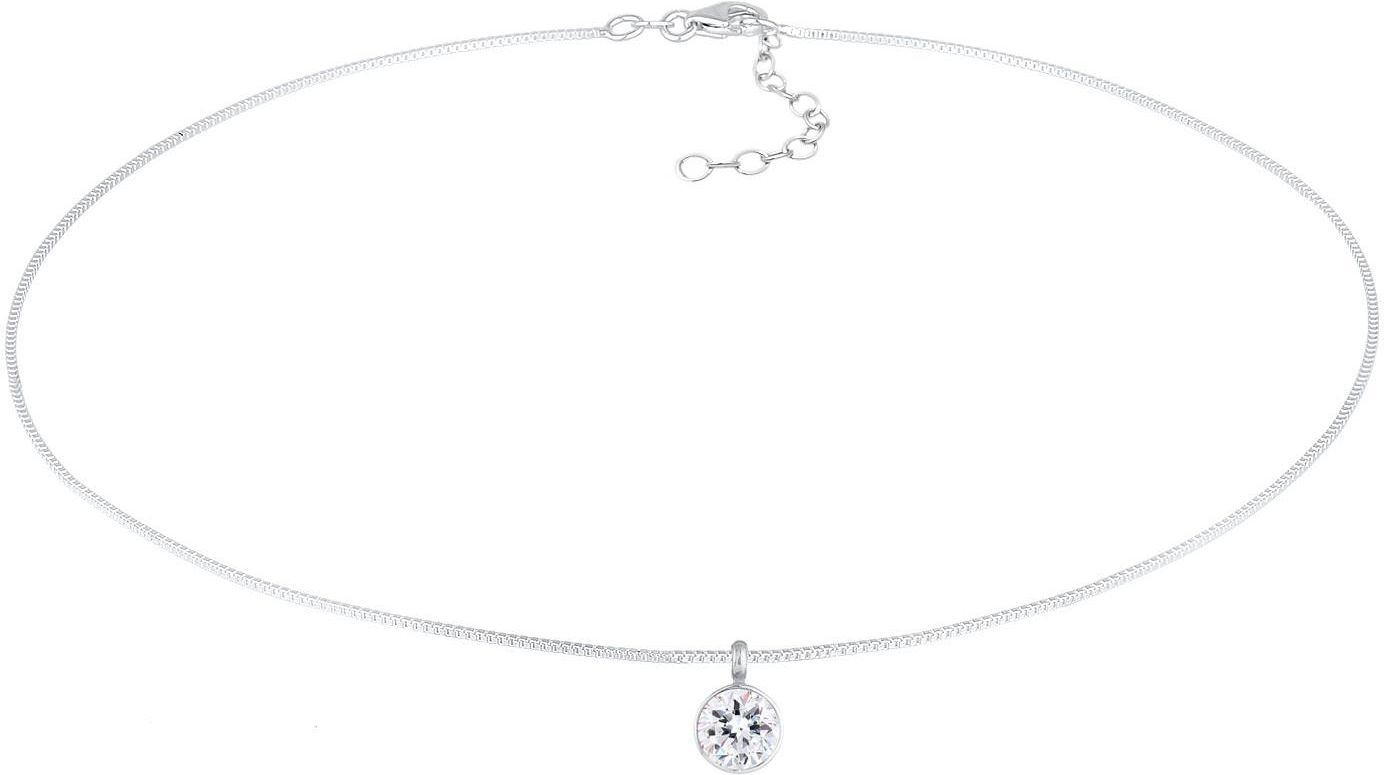 Elli zirconia crystals pendant necklace 925 sterling silver in gold