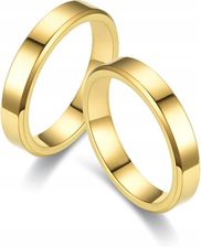 Złota Obrączka Ślubna Faza 4Mm Stal 316L 1Szt Ko20