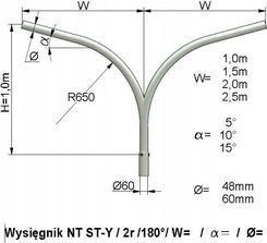 Zdjęcie Elektromontaż Wysięgnik Nt St-Y 2 Ram 1,0m - Siedliszcze