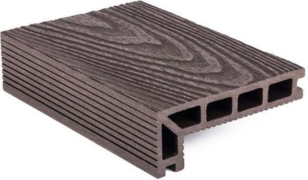 Deska tarasowa G21 koniec, 2,5 x 14,8 x 400 cm, Ciemne drewno, WPC