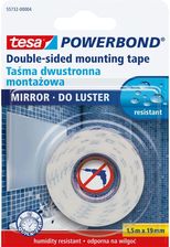 Zdjęcie Tesa Dwustronna taśma montażowa PRO Mounting do luster 1,5m x 19mm (66952) - Różan