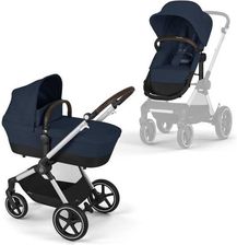Cybex Eos Lux Wózek Głęboko-Spacerowy Rama Srebrna Ocean Blue