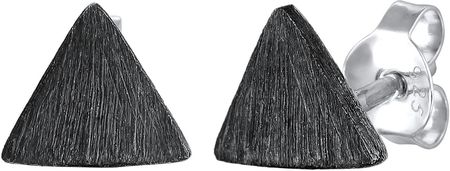 Kuzzoi Kolczyki Męskie Sztyfty Triangle Geo Matt Z Oksydowanego Srebra Próby 925 Sterling Silver 