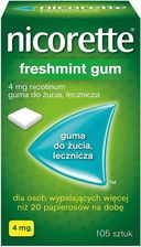 Zdjęcie Nicorette Freshmint Gum Guma do żucia 4mg 105 sztuk - Słupsk