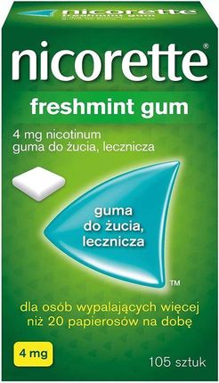 Nicorette Freshmint Gum Guma do żucia 4mg 105 sztuk