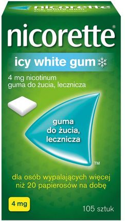 Nicorette Icy White Gum Guma do żucia 4mg 105 sztuk