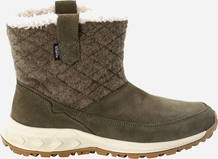 Damskie zimowe buty za kostkę Jack Wolfskin Queenstown Texapore Boot W 4053551-4282 37 (4UK) 22.9 cm Khaki (4064993482683)