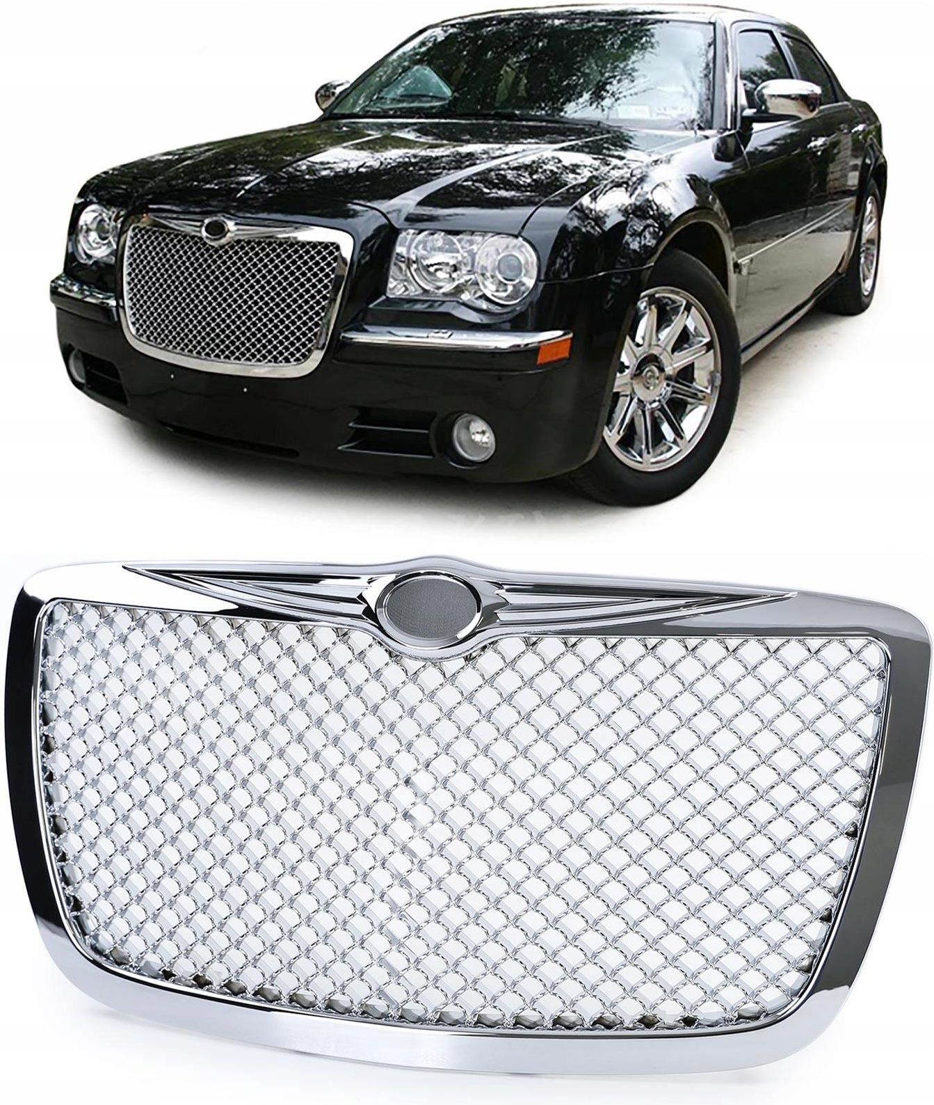 E&G Classics 05 - 10 Chrysler 300 300C Center Dual Weave Mesh Grille E