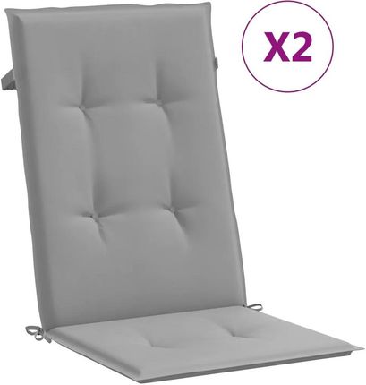 Vidaxl Poduszki Na Krzesła Ogrodowe 2 Szt. Szare 120X50X3cm