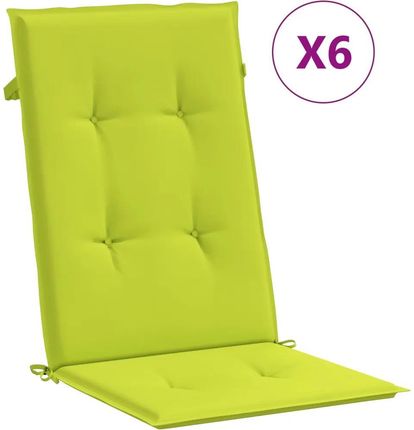 Vidaxl Poduszki Na Krzesła Ogrodowe 6 Szt. Jasnozielone 120X50X3cm