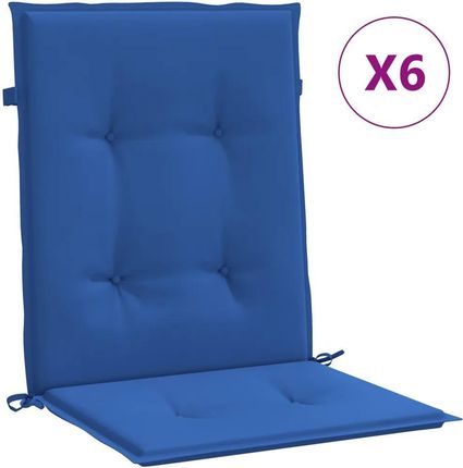 Vidaxl Poduszki Na Krzesła Ogrodowe 6 Szt. Niebieskie 100X50X3cm