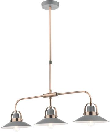 Dar Lighting Lampa Wisząca Liden 3 Light Bar Pendant Graphite Copper (Adlid0339)
