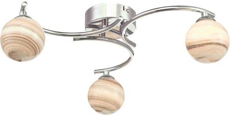 Dar Lighting Lampa Sufitowa Atiya 3 Light Semi Flush Polished Chrome With Planet Style Glass (Adati535007)