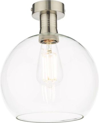 Dar Lighting Lampa Sufitowa Emerson Semi Flush Antique Chrome Round Clear Glass (Ademe4861E03)