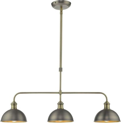 Dar Lighting Lampa Wisząca Governor 3 Light Bar Antique Chrome Brass (Adgov0361)
