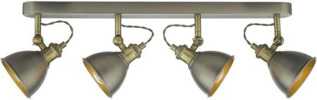 Dar Lighting Lampa Sufitowa Governor 4 Light Bar Spotlight Antique Chrome Brass (Adgov8461)