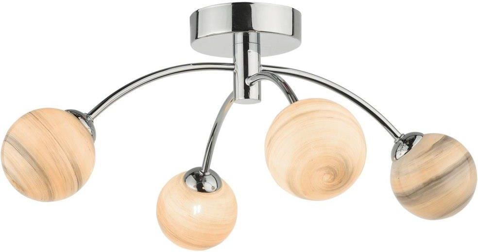 Dar Lighting Lampa Sufitowa Izzy Light Semi Flush Polished Chrome