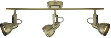 Dar Lighting Lampa Sufitowa Fothergill 3 Light Bar Spotlight Antique Brass (Adfot7375)