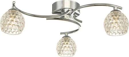 Dar Lighting Lampa Sufitowa Nakita 3 Light Semi Flush Polished Chrome With Dimpled Glass (Adnak535006)