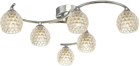 Dar Lighting Lampa Sufitowa Nakita 6 Light Semi Flush Polished Chrome With Dimpled Glass (Adnak645006)