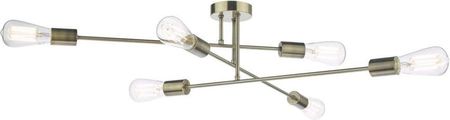 Dar Lighting Lampa Sufitowa Neve 6 Light Flush Antique Brass (Adnev6475)