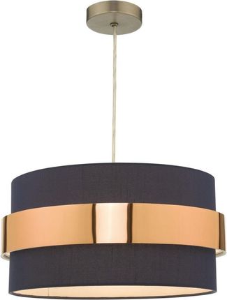 Dar Lighting Lampa Wisząca Oki Easy Fit Navy Blue Shade With Copper Band (Adoki6523)