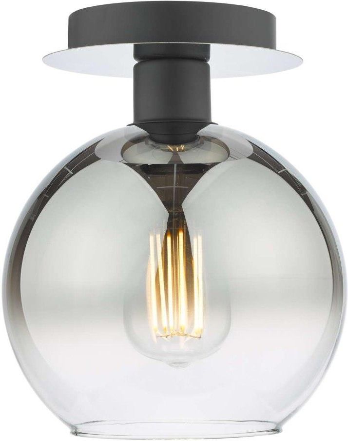 Dar Lighting Lampa Sufitowa Lycia Light Semi Flush Matt Black Ombre