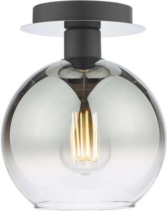 Dar Lighting Lampa Sufitowa Lycia 1 Light Semi Flush Matt Black Ombre Smoked Glass (Adlyc0122)