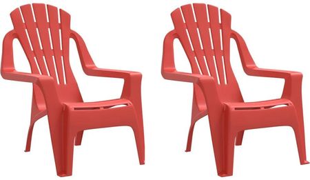 Vidaxl Krzesła Ogrodowe Dla Dzieci 2 szt. Czerwone 37X34X44cmPp
