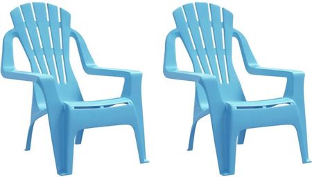Vidaxl Krzesła Ogrodowe Dla Dzieci 2 szt. Niebieskie 37X34X44cmPp