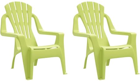 Vidaxl Krzesła Ogrodowe Dla Dzieci 2 szt. Zielone 37X34X44cmPp