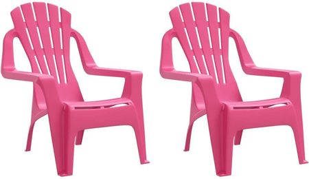 Vidaxl Krzesła Ogrodowe Dla Dzieci 2 szt. Różowe 37X34X44cmPp