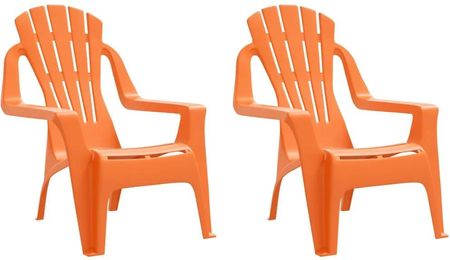 Vidaxl Krzesła Ogrodowe Dla Dzieci 2 szt. Pomarańczowe 37X34X44cm Pomarańczowy