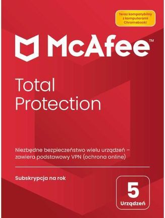 Mcafee Total Protection 5 PC /1 rok wersja 2023 [kod aktywacyjny] ESD (731944742915)
