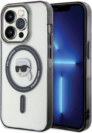 Karl Lagerfeld Klhmp15Lhkhnotk Iphone 15 Pro 6 1" Transparent Hardcase Iml Karl`S Head Magsafe