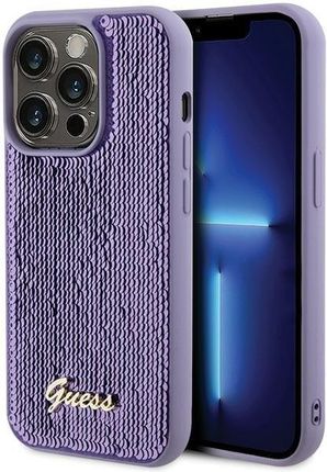 Guess Guhcp15Lpsfdgsu Iphone 15 Pro 6 1" Fioletowy Purple Hardcase Sequin Script Metal