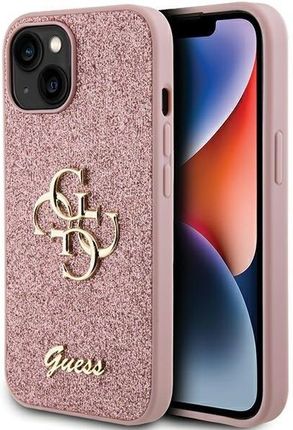 Guess Guhcp15Shg4Sgp Iphone 15 6 1" Różowy Pink Hardcase Glitter Script Big 4G