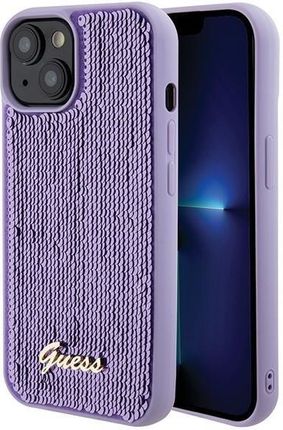 Guess Guhcp15Spsfdgsu Iphone 15 6 1" Fioletowy Purple Hardcase Sequin Script Metal