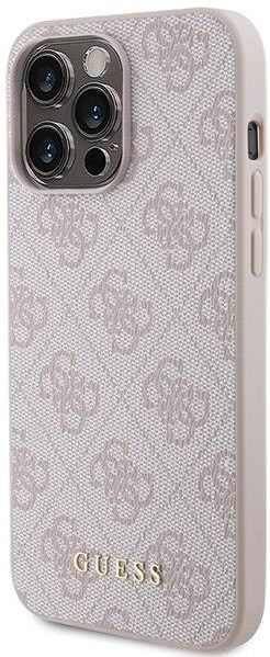 Funda Guess Para IPhone 15 Pro MAX 6.7" - Estuche Rígido Marrón IML 4G Gold Stripe | Protección Elegante Y Con Estilo