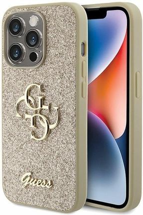 Guess Guhcp15Xhg4Sgd Iphone 15 Pro Max 6 7" Złoty Gold Hardcase Glitter Script Big 4G