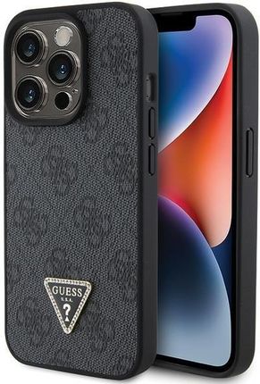 Guess Guhcp15Xp4Tdpk Iphone 15 Pro Max 6 7" Czarny Black Hardcase Leather 4G Diamond Triangle