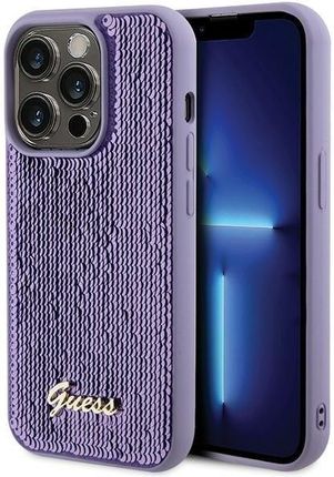 Guess Guhcp15Xpsfdgsu Iphone 15 Pro Max 6 7" Fioletowy Purple Hardcase Sequin Script Metal