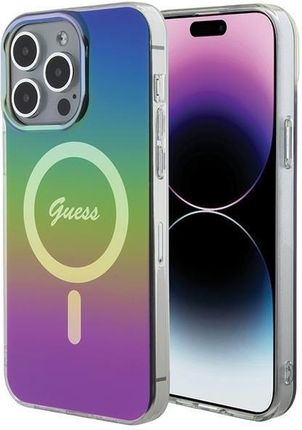 Guess Guhmp15Lhitsk Iphone 15 Pro 6 1" Wielokolorowy Rainbow Hardcase Iml Iridescent Magsafe